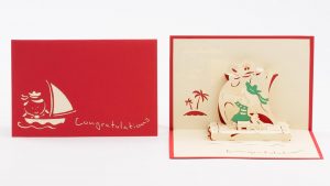 Baby Card: Baby Girl Congratulations (cover and inside)