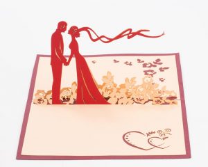 Pop upWedding Card: Wedding Kiss (inside)