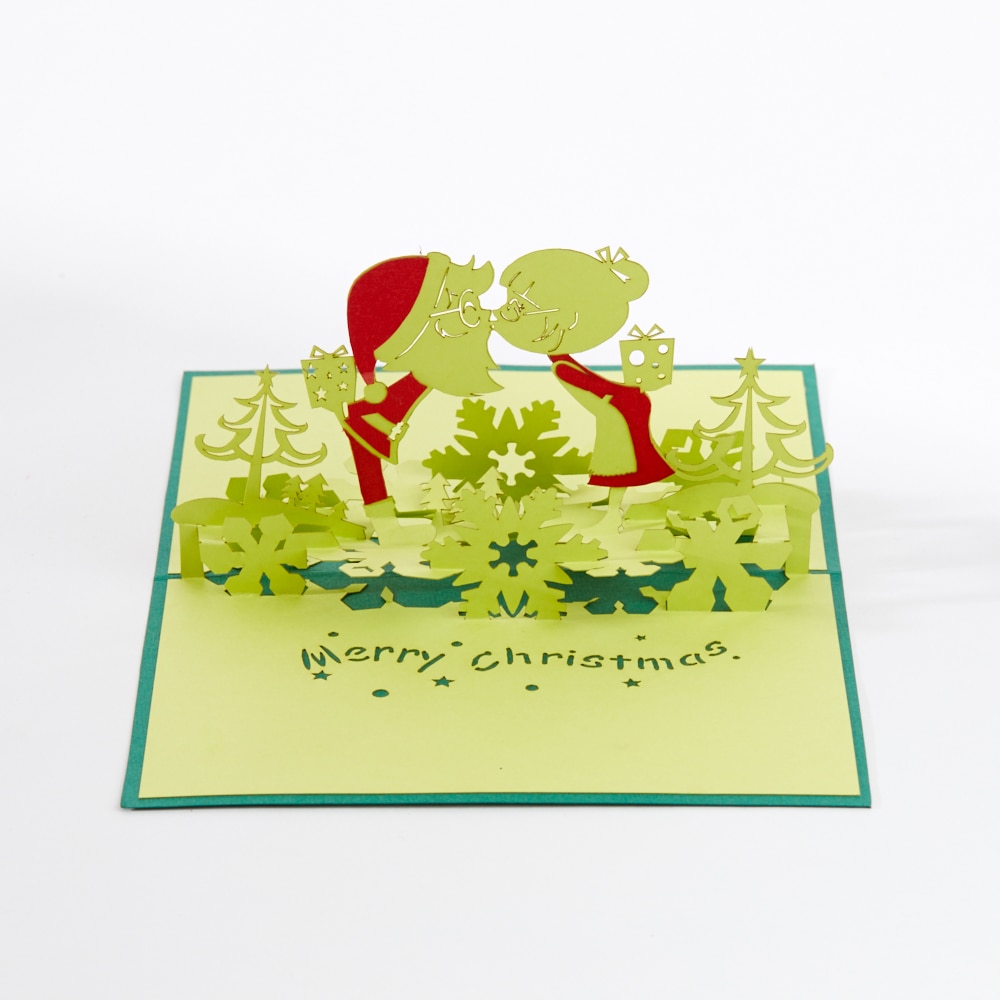 Christmas pop up greeting card: Mr and Mrs Claus